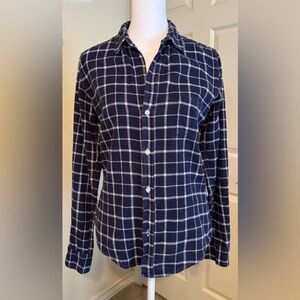 Frank & Eileen Navy and White Checkered Shirt in Style “Barry” Size Small